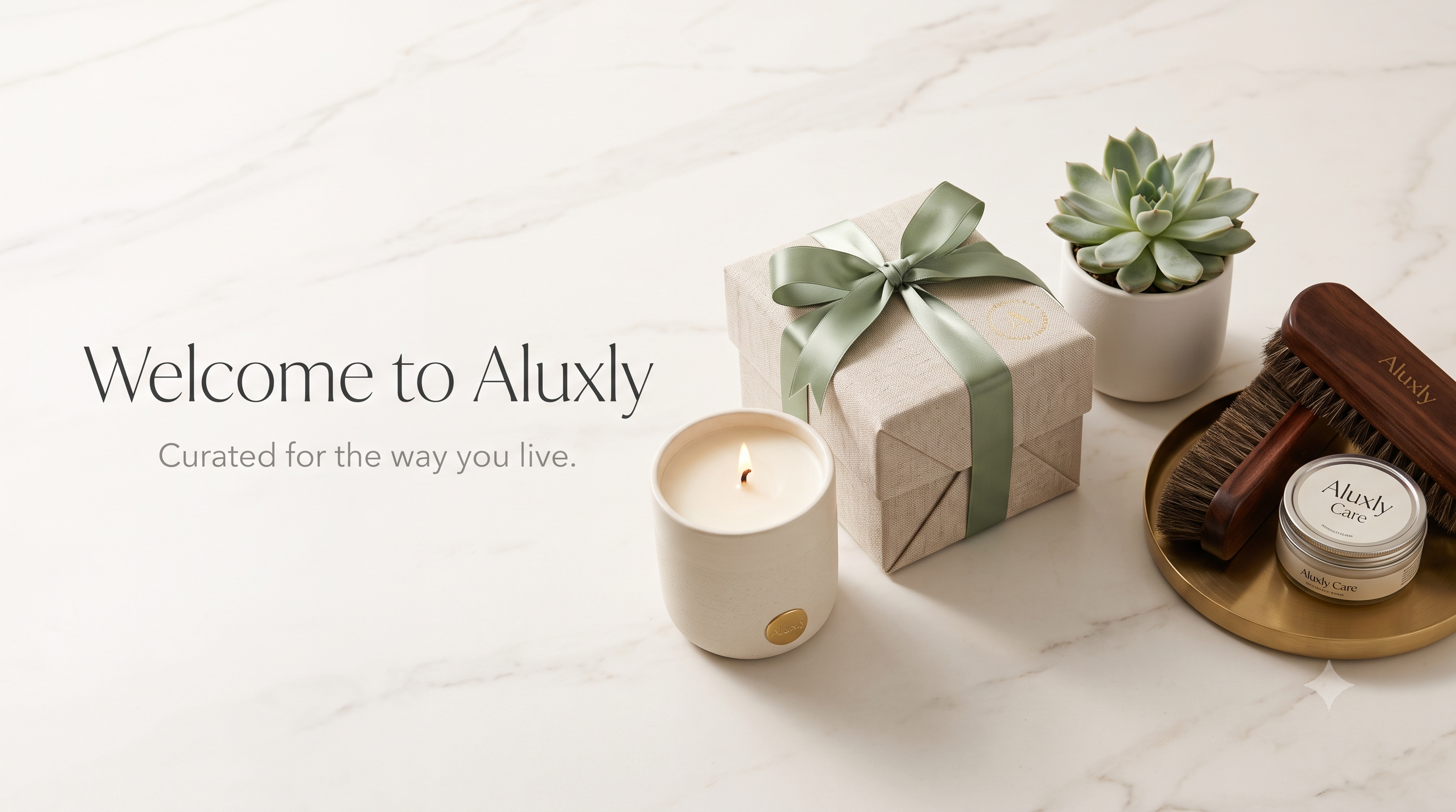 Aluxly storefront hero banner